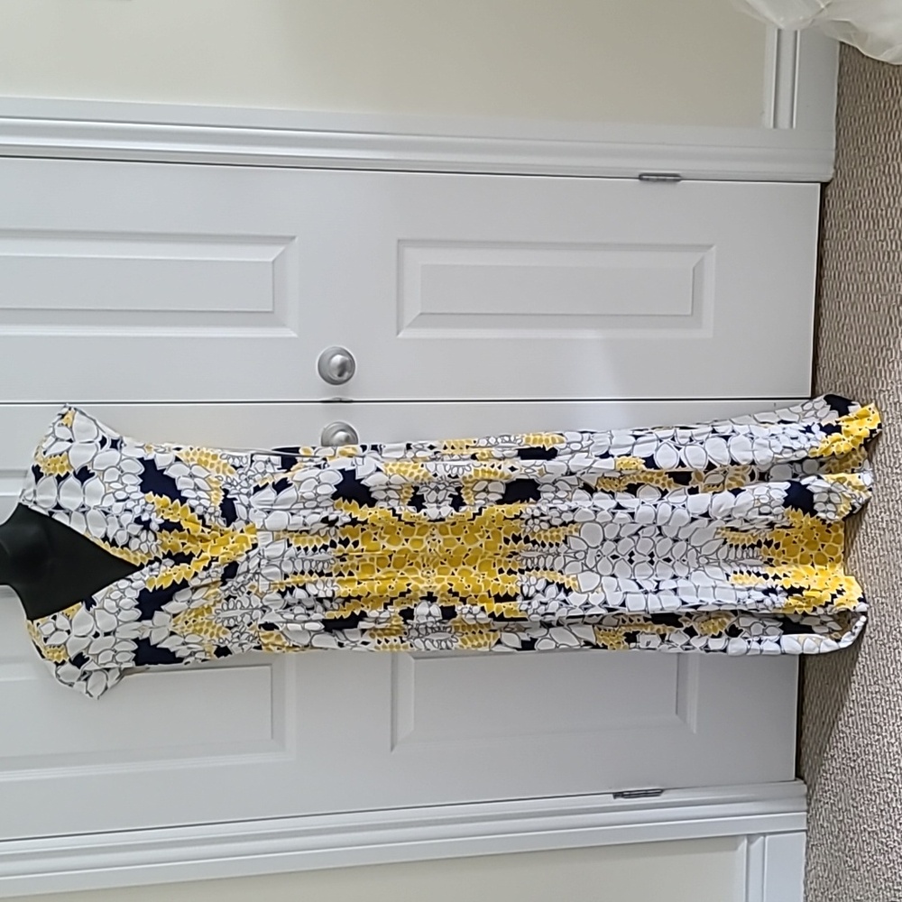 Gap yellow and blue floral maxi dress in size large, NWT